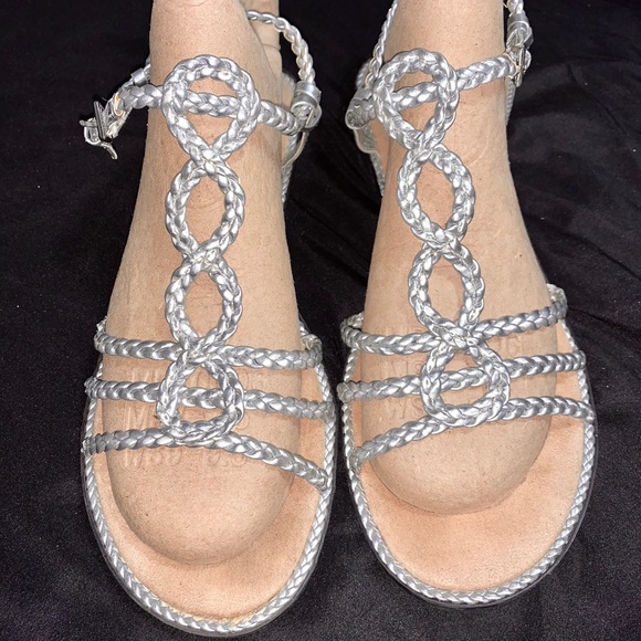 Shoes - Silver Gladiator sandals